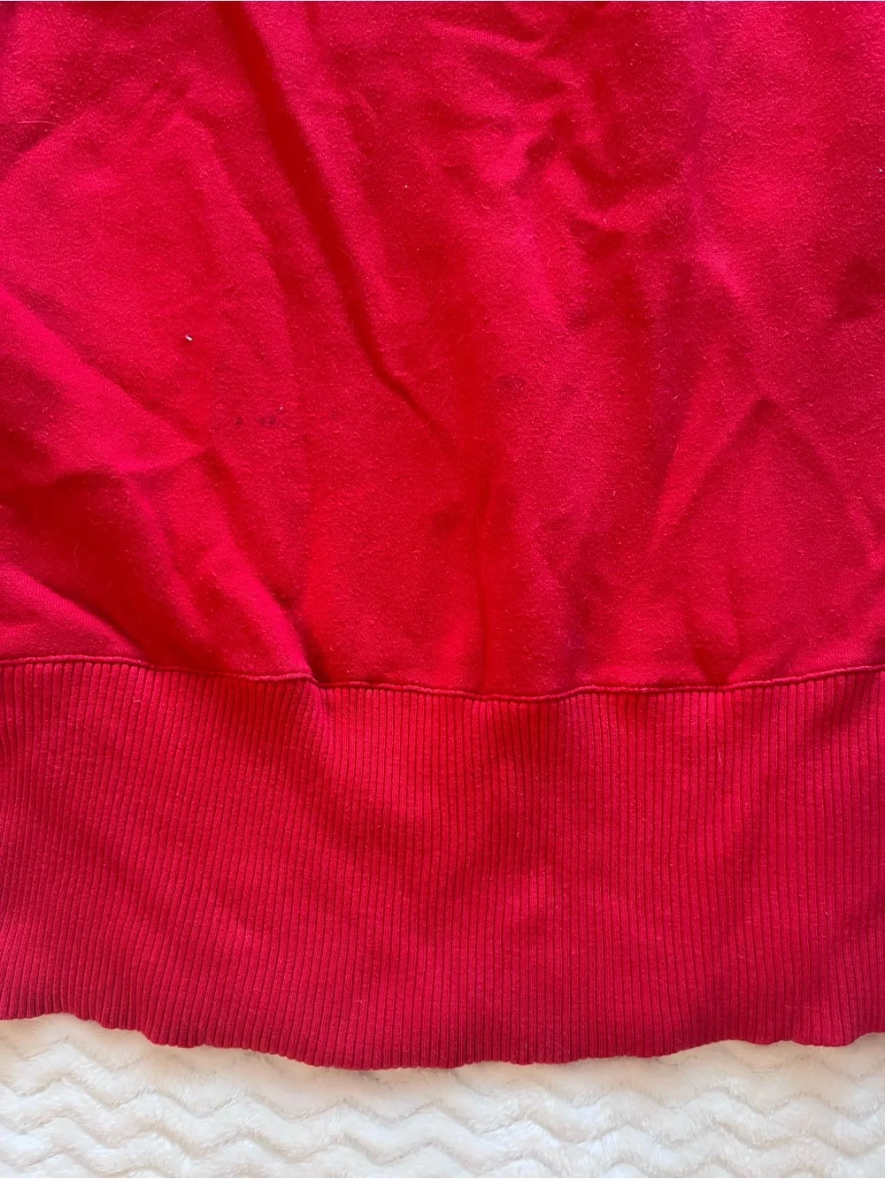 Vintage Women's Red Button-Pocket Pullover Top